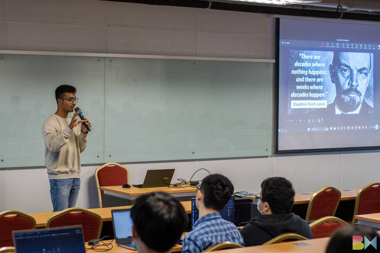 Kamil Hassan leading a technical workshop
