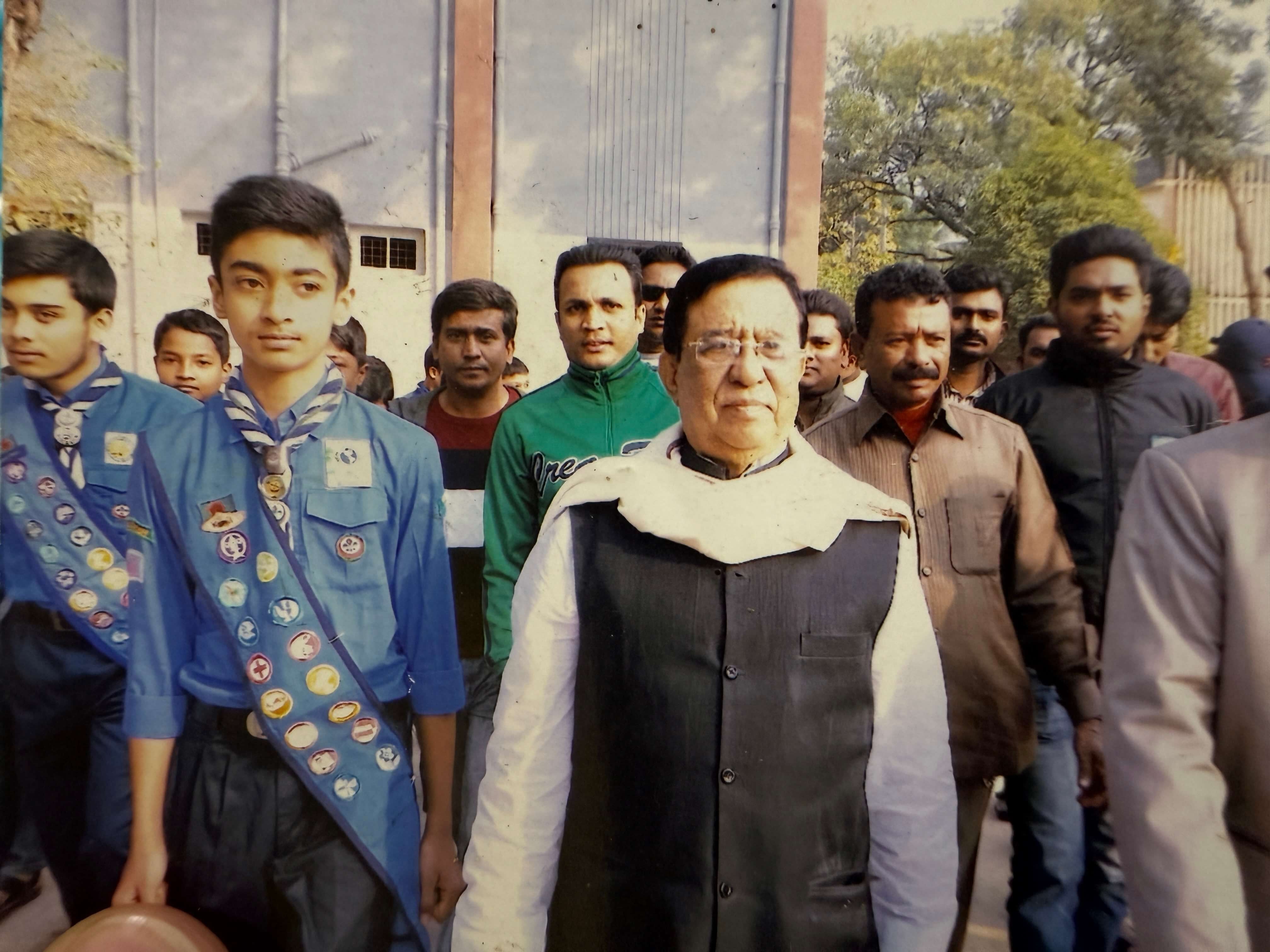 Kamil Hassan serving as Scout Leader in high school