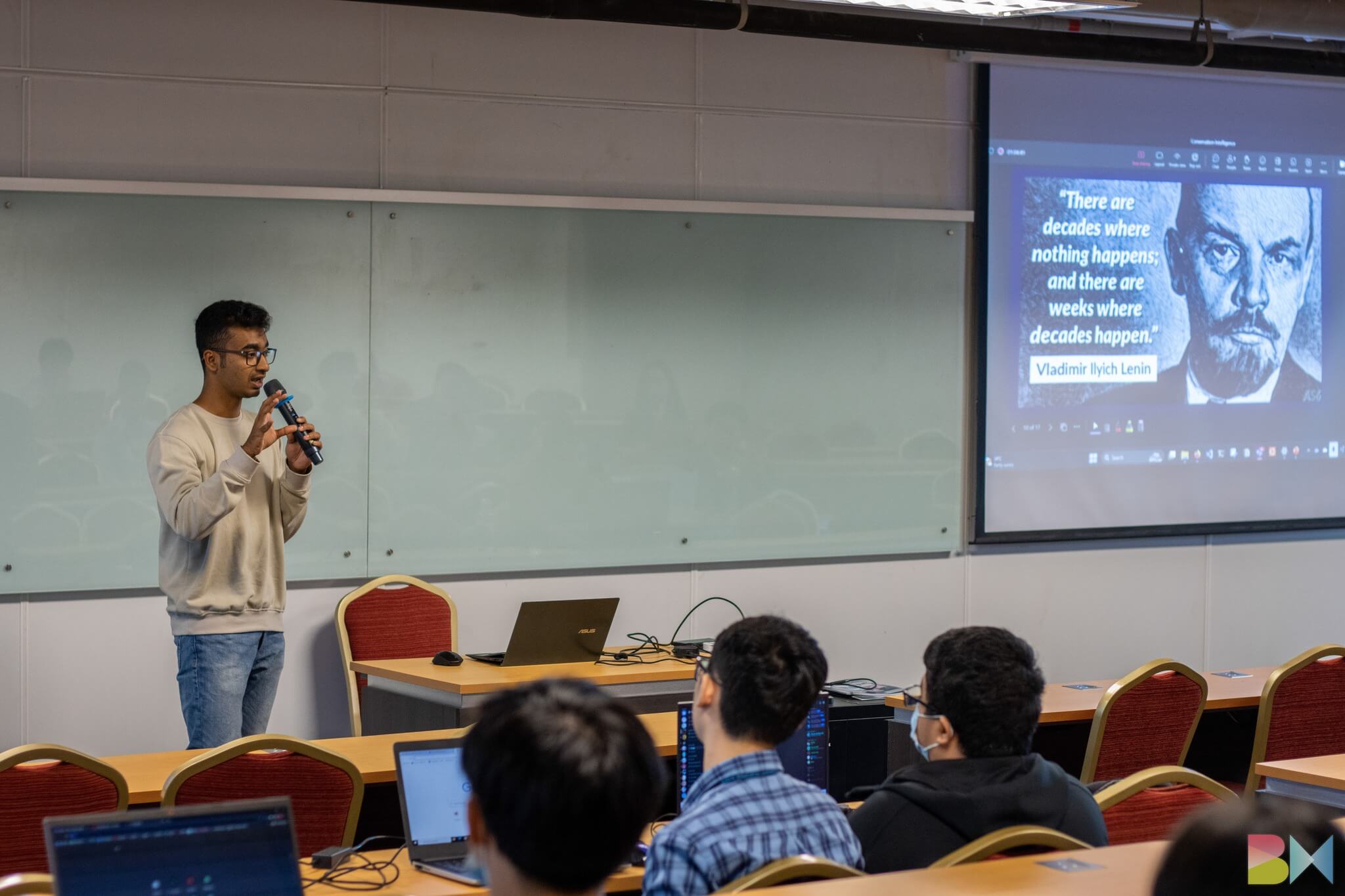 Kamil Hassan teaching at a workshop