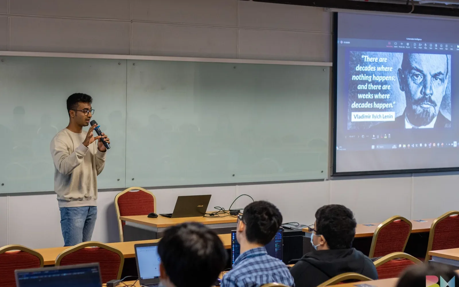 Kamil Hassan leading a technical workshop