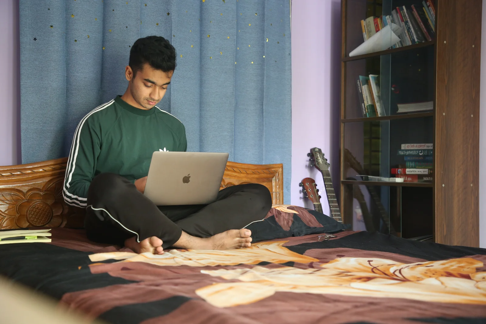 Kamil Hassan at his workspace